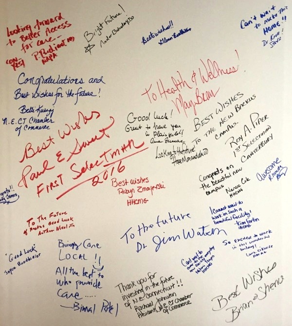 Wall Signing Event for Backus Hospital